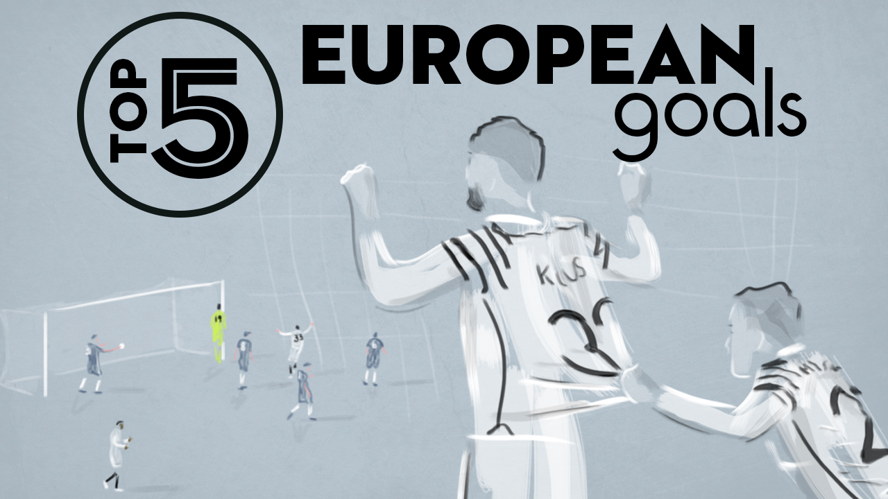 Top 5 European Goals - Stefanos Athanasiadis animation