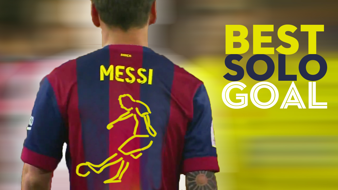 Best solo goal by Messi animation